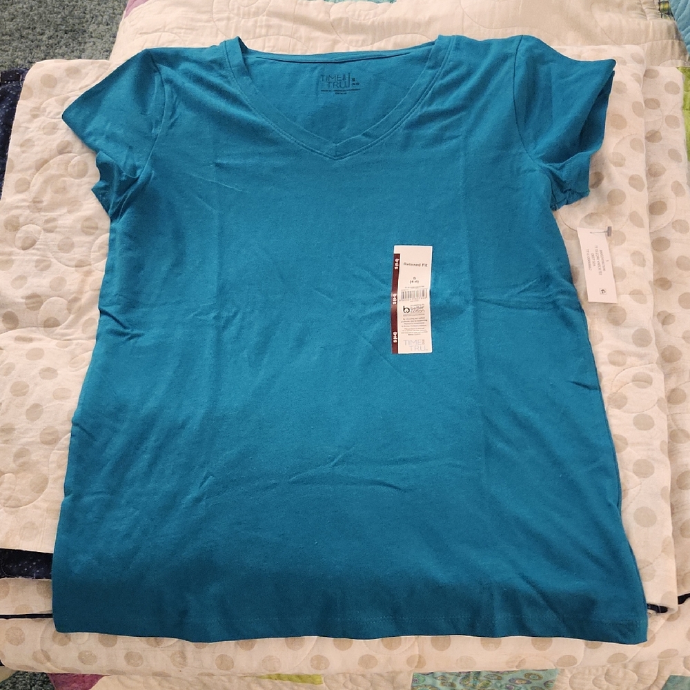 NWT - Teal V-Neck Women's Top